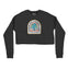 Denver Cropped Crew in Black - front view
