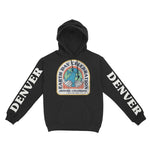Denver Hoodie in Black - front-sleeves view