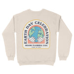 Miami Earth Day Crewneck in Natural - back view