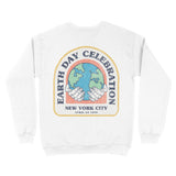 New York Crewneck in White - back view