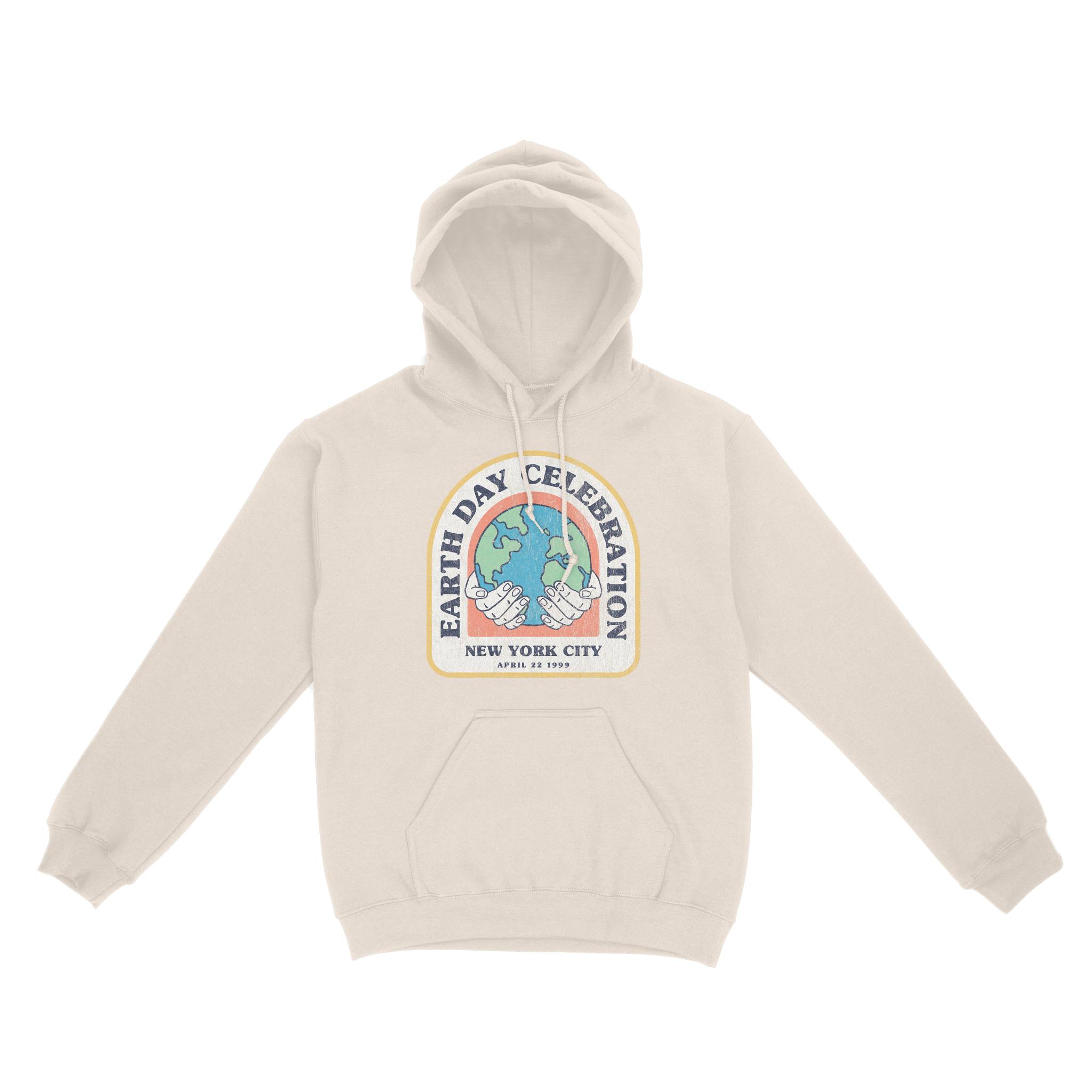 New York Earth Day Hoodie in Natural - front view