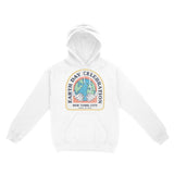 New York Hoodie in White - front view