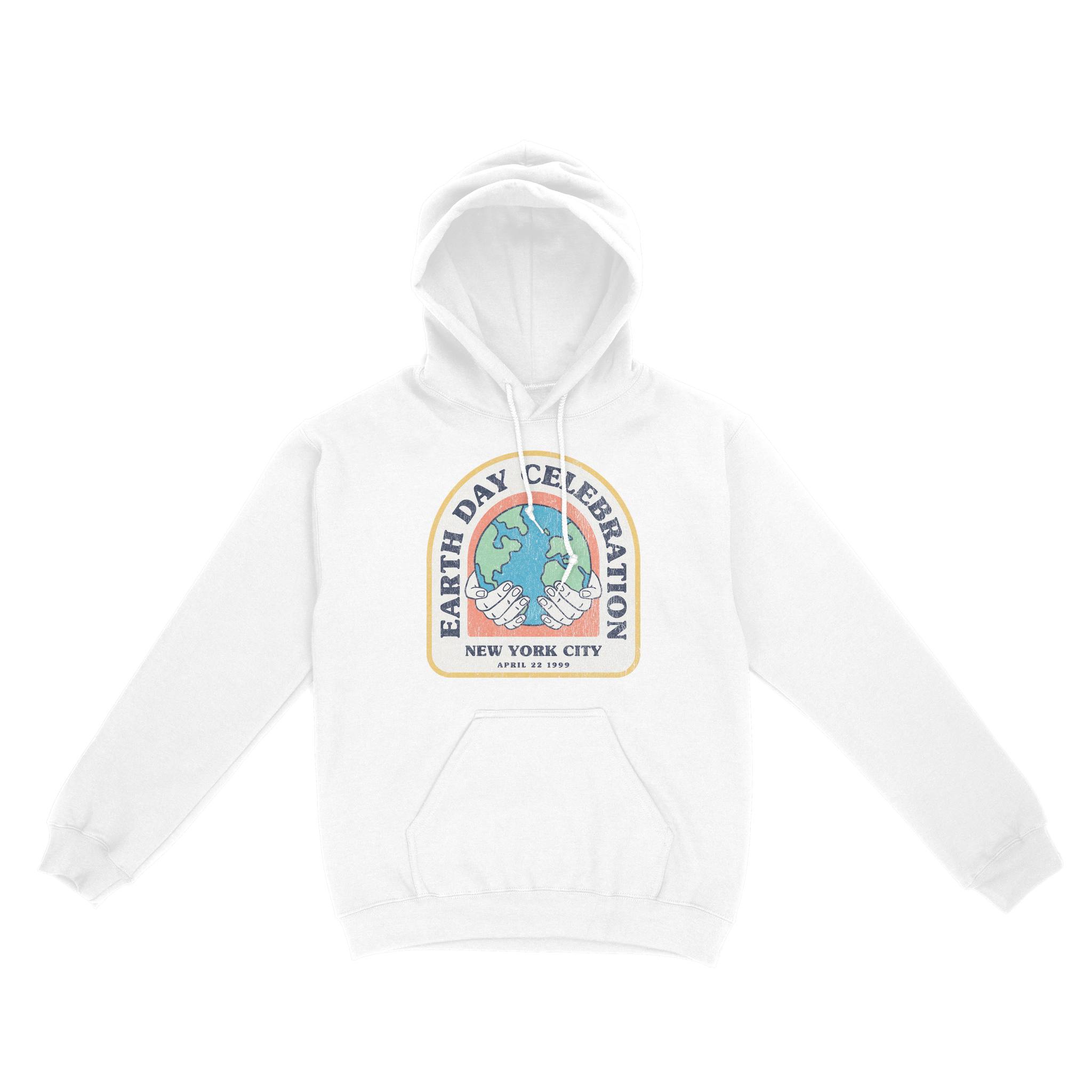 New York Hoodie in White - front view
