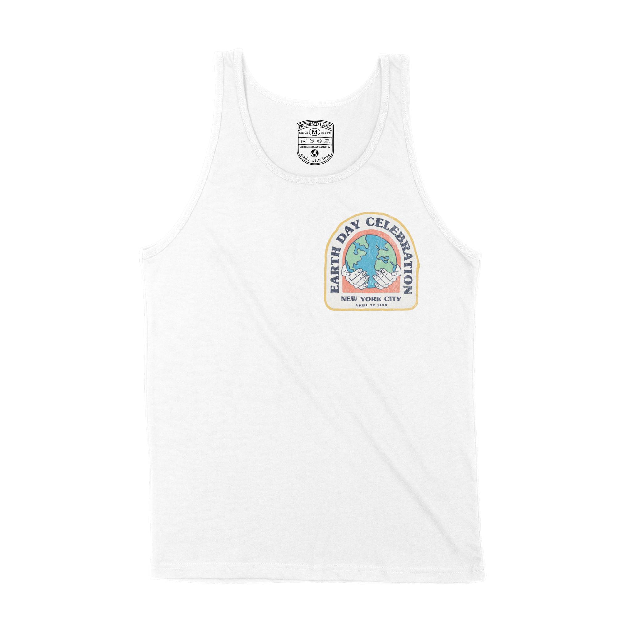 New York Tank Top in White - front view