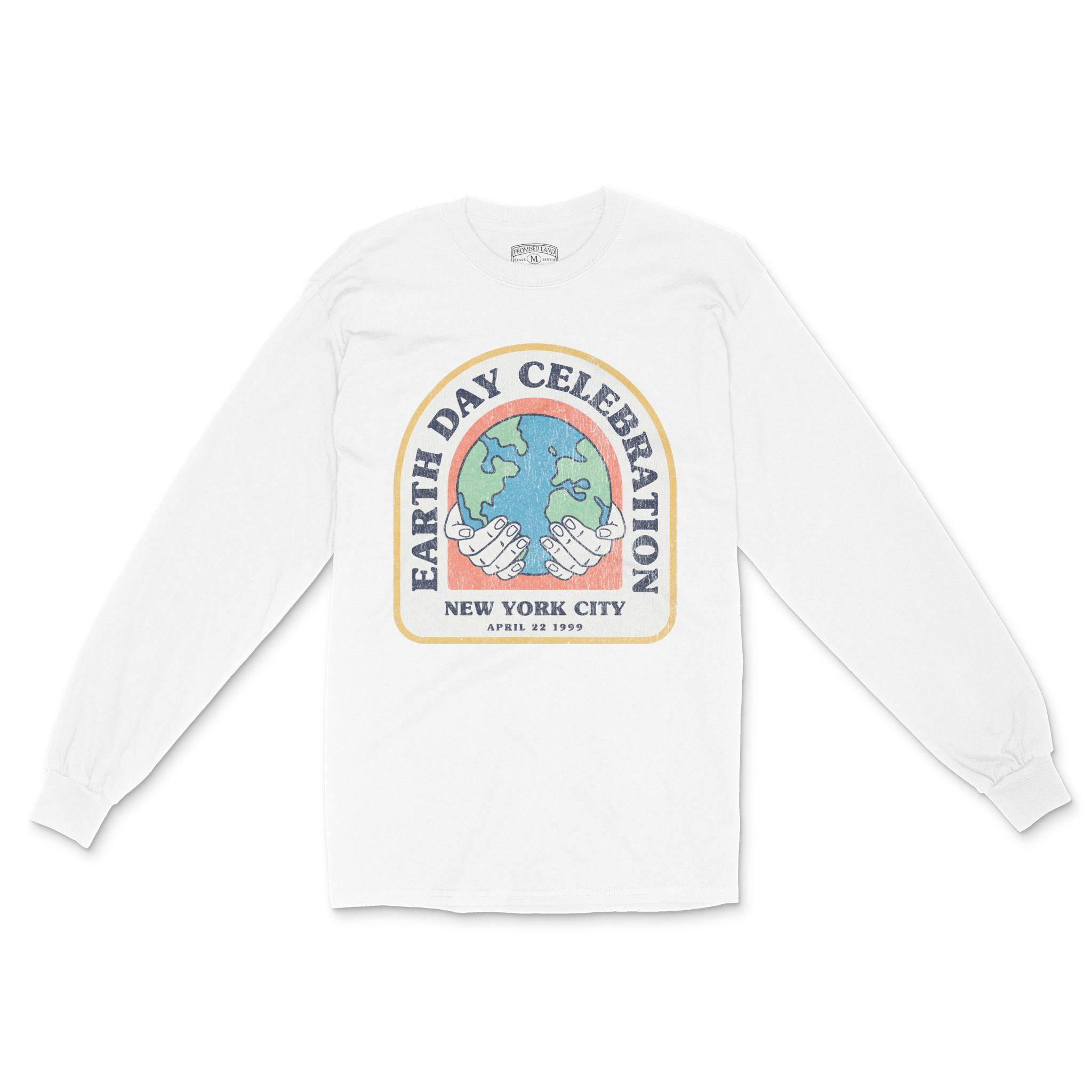 New York Longsleeve in White - front view