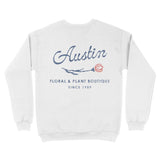 Austin Floral Shop Crewneck White back