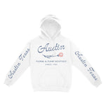 Austin Hoodie in White - front-sleeves view