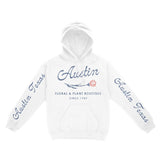 Austin Hoodie in White - front-sleeves view