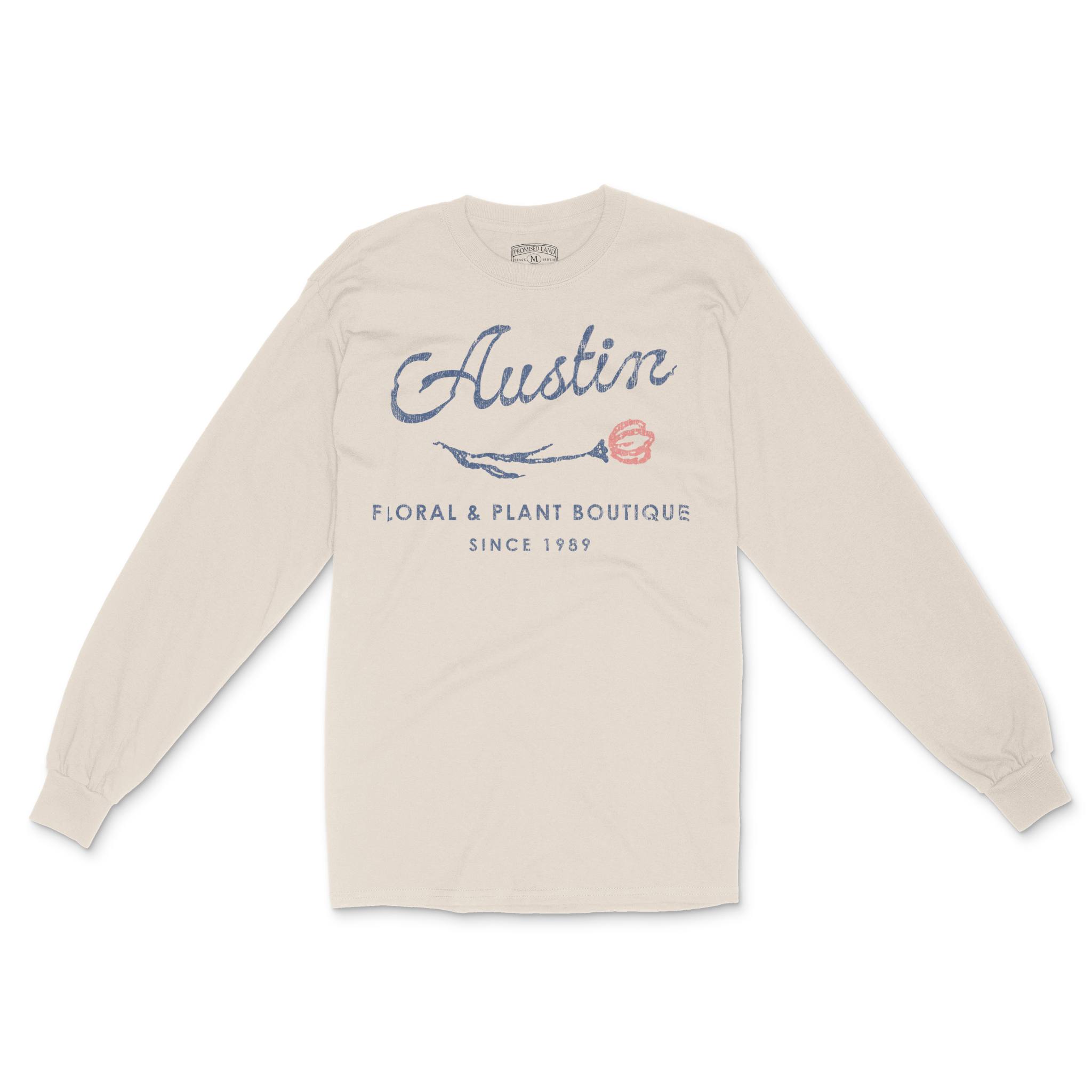 Austin Floral Shop Longsleeve in Natural - front view