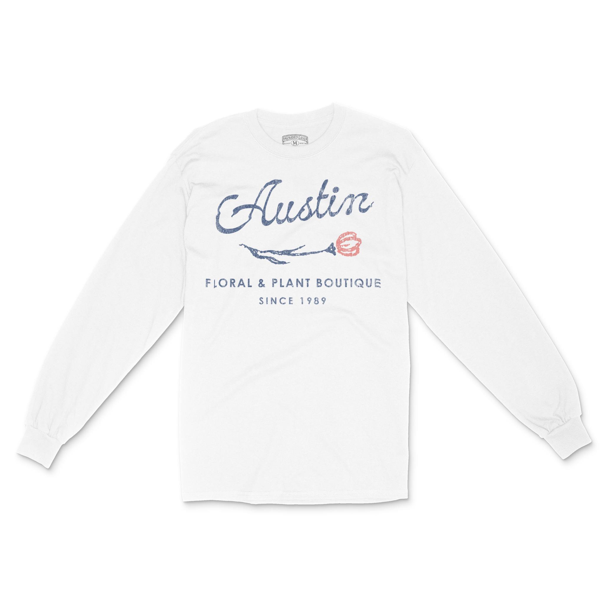 Austin Longsleeve in White - front view