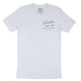 Austin Floral Shop T-Shirt in Light Blue - front view