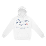 Denver Hoodie in White - front view
