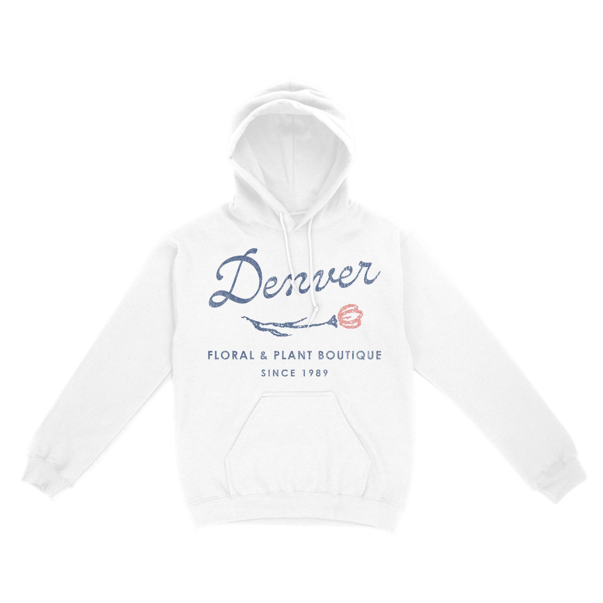 Denver Hoodie in White - front view