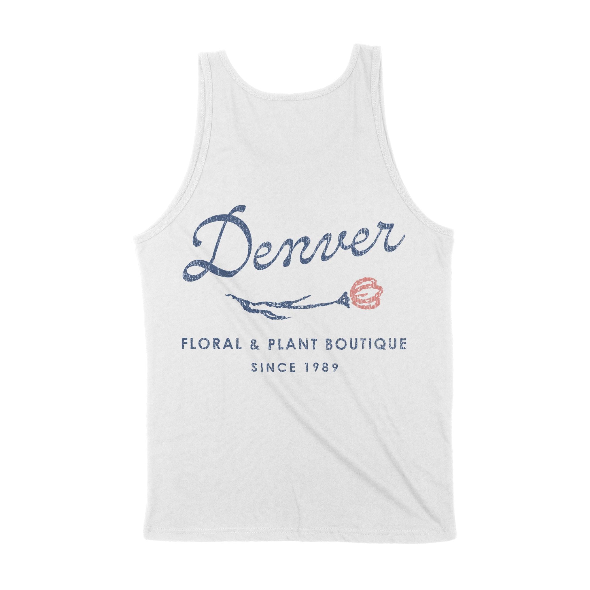 Denver Floral Shop Tank Top White back