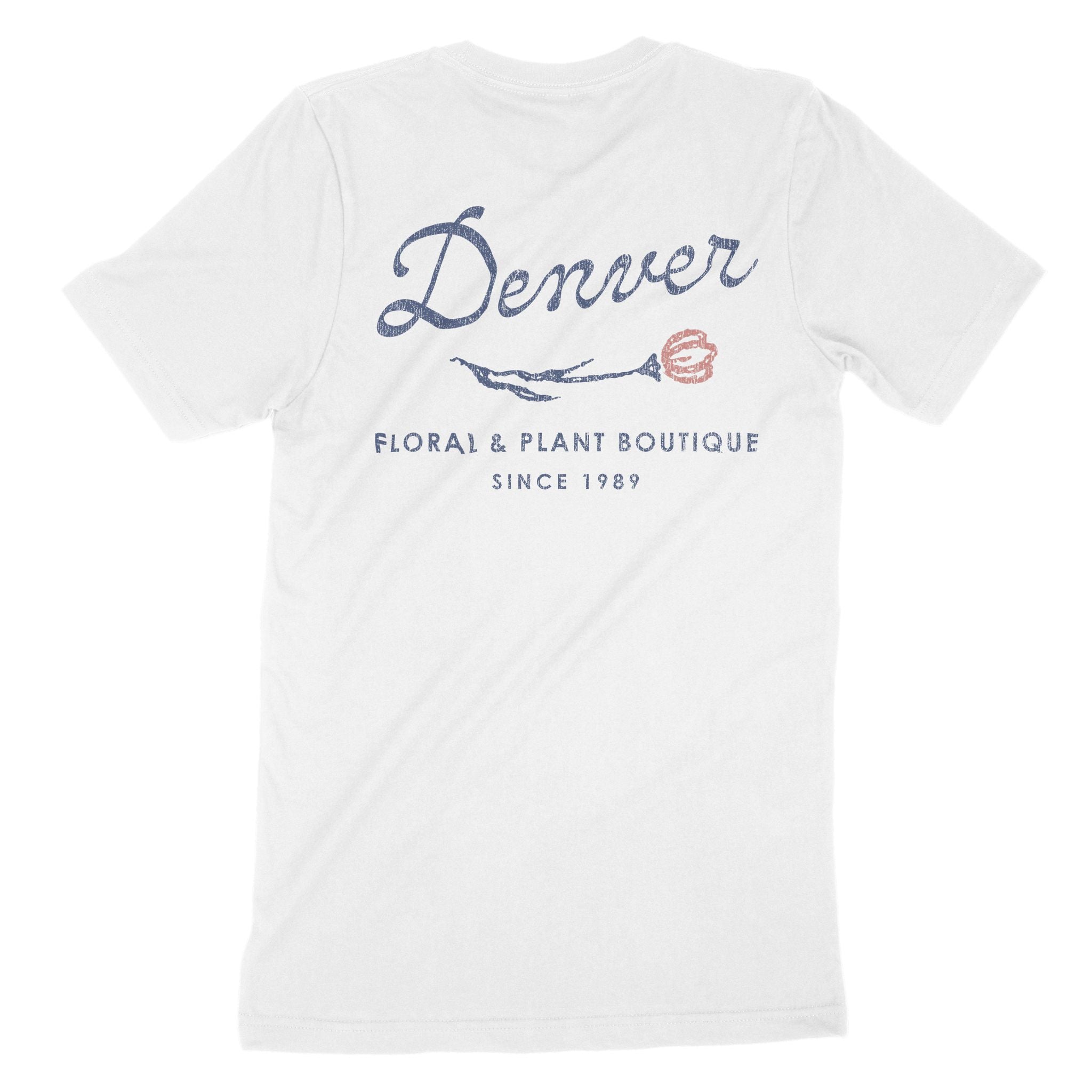 Denver Floral Shop T-Shirt White back