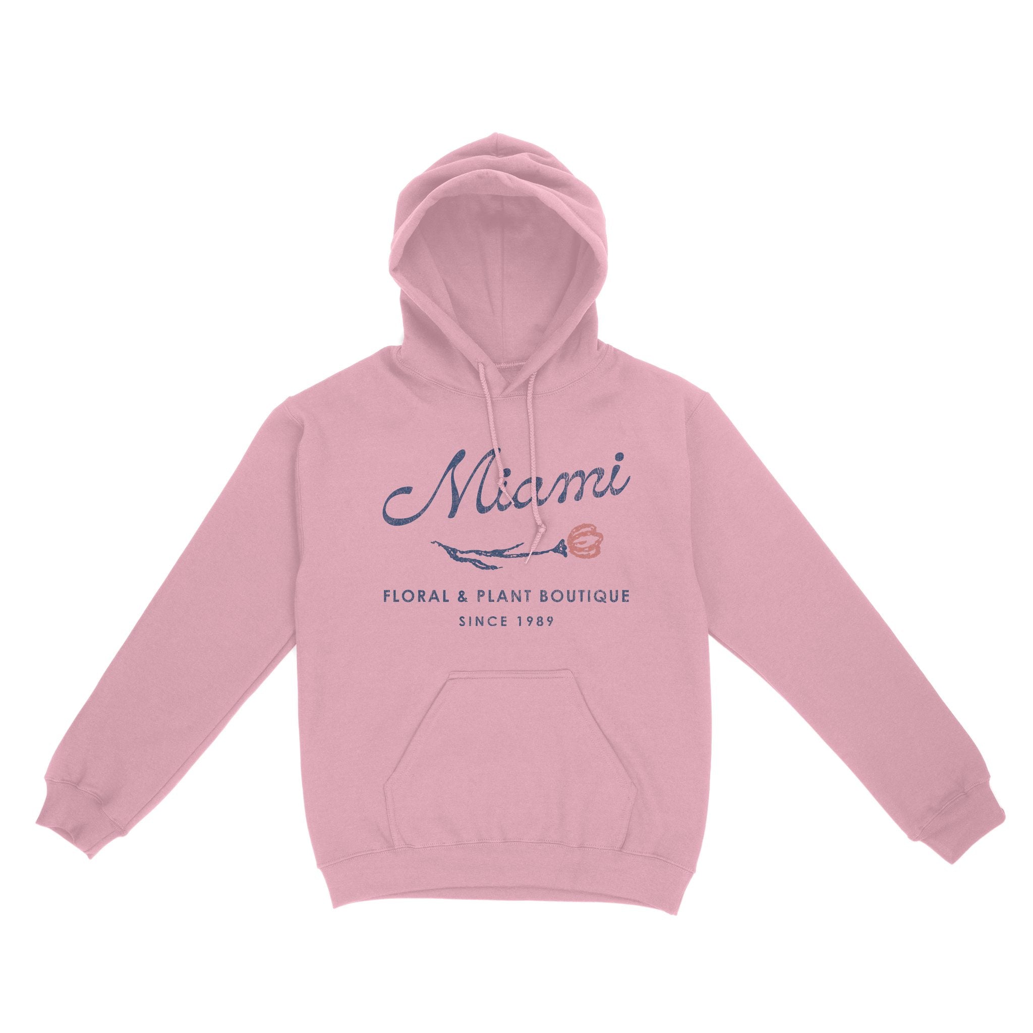 Miami Floral Shop Hoodie Light Pink front