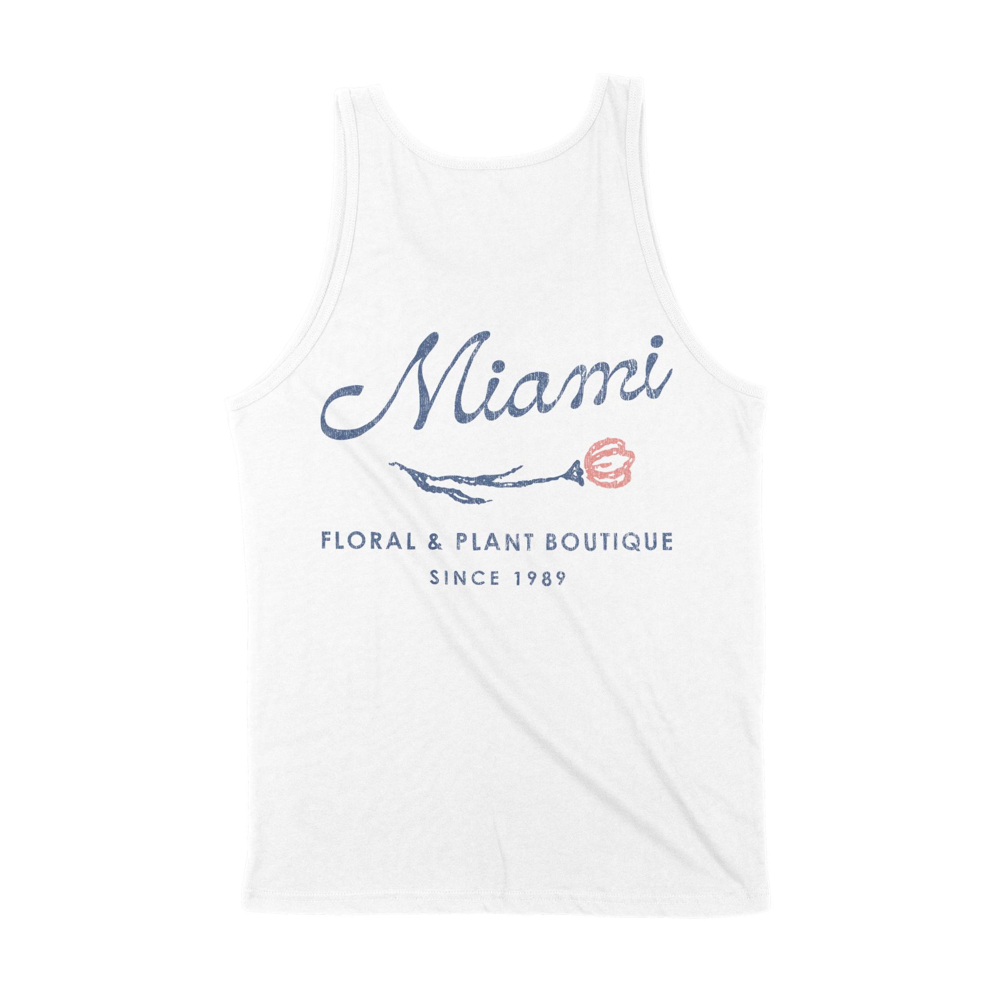Miami Tank Top in White - back view