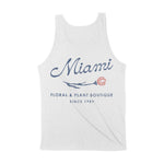 Miami Floral Shop Tank Top White back
