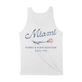 Miami Floral Shop Tank Top White back