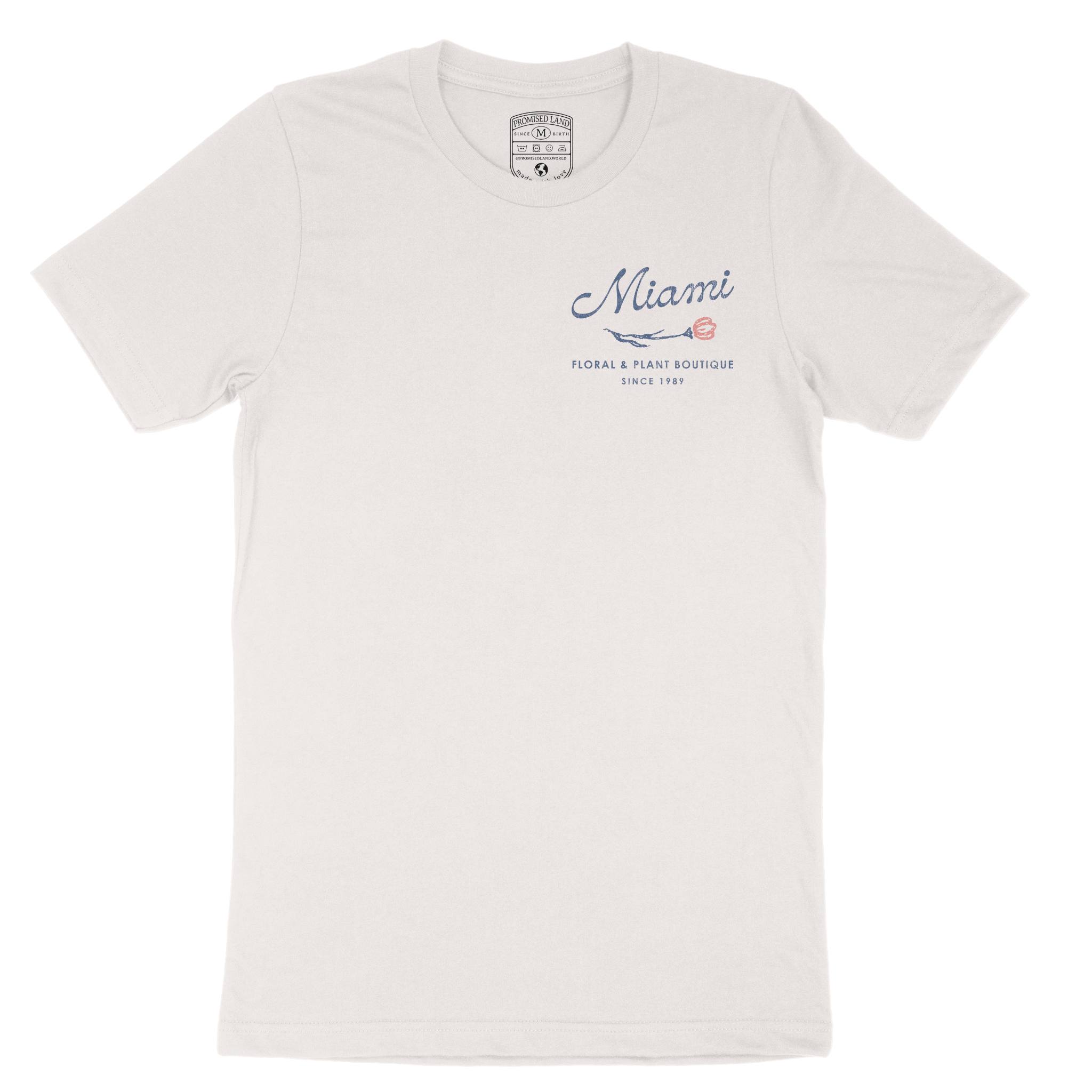Miami Floral Shop T-Shirt in Vintage - front view