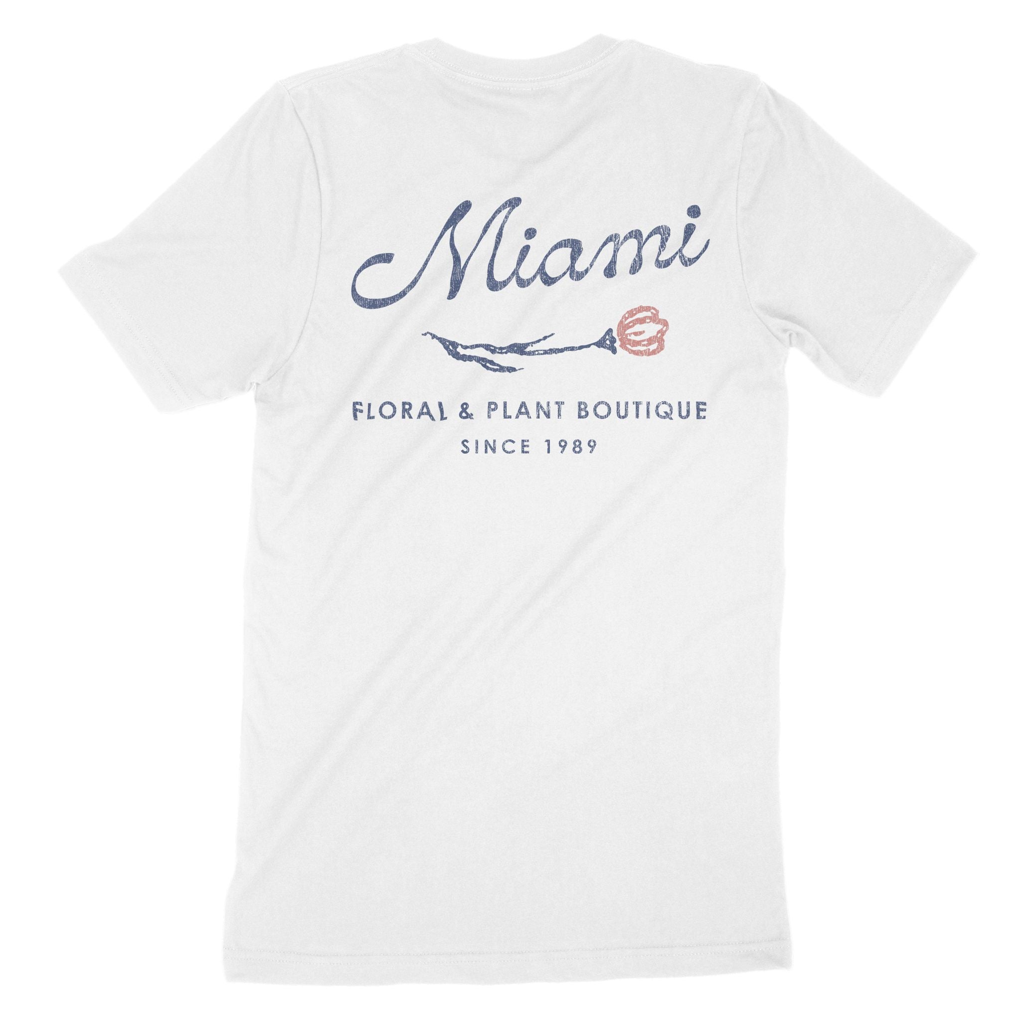 Miami Floral Shop T-Shirt White back