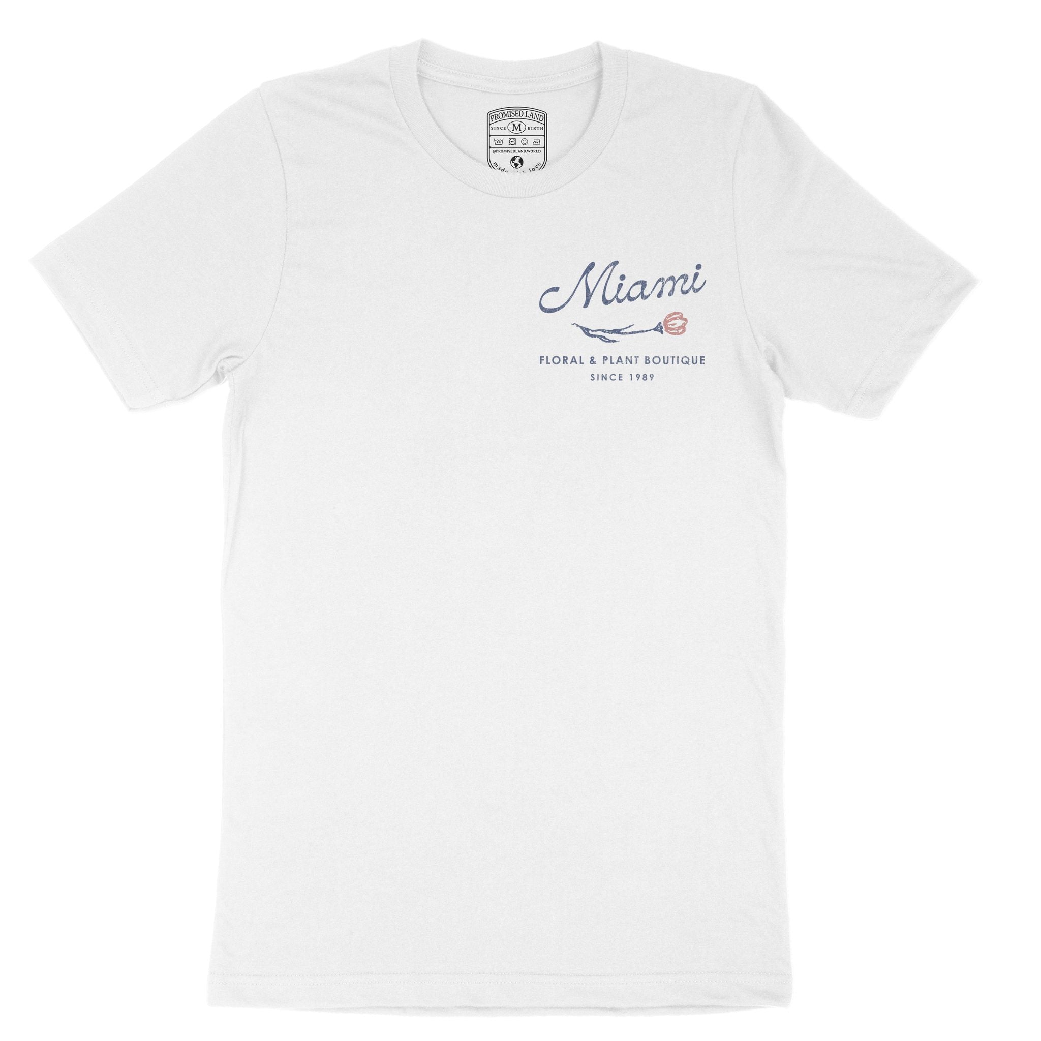 Miami Floral Shop T-Shirt White front