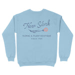 New York Crewneck in Light Blue - back view