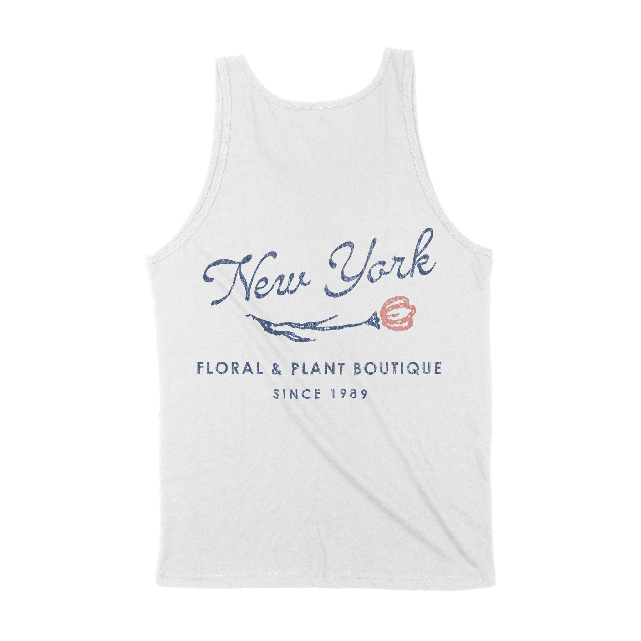 New York Floral Shop Tank Top White back