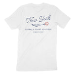 New York Floral Shop T-Shirt White back