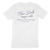 New York Floral Shop T-Shirt White back