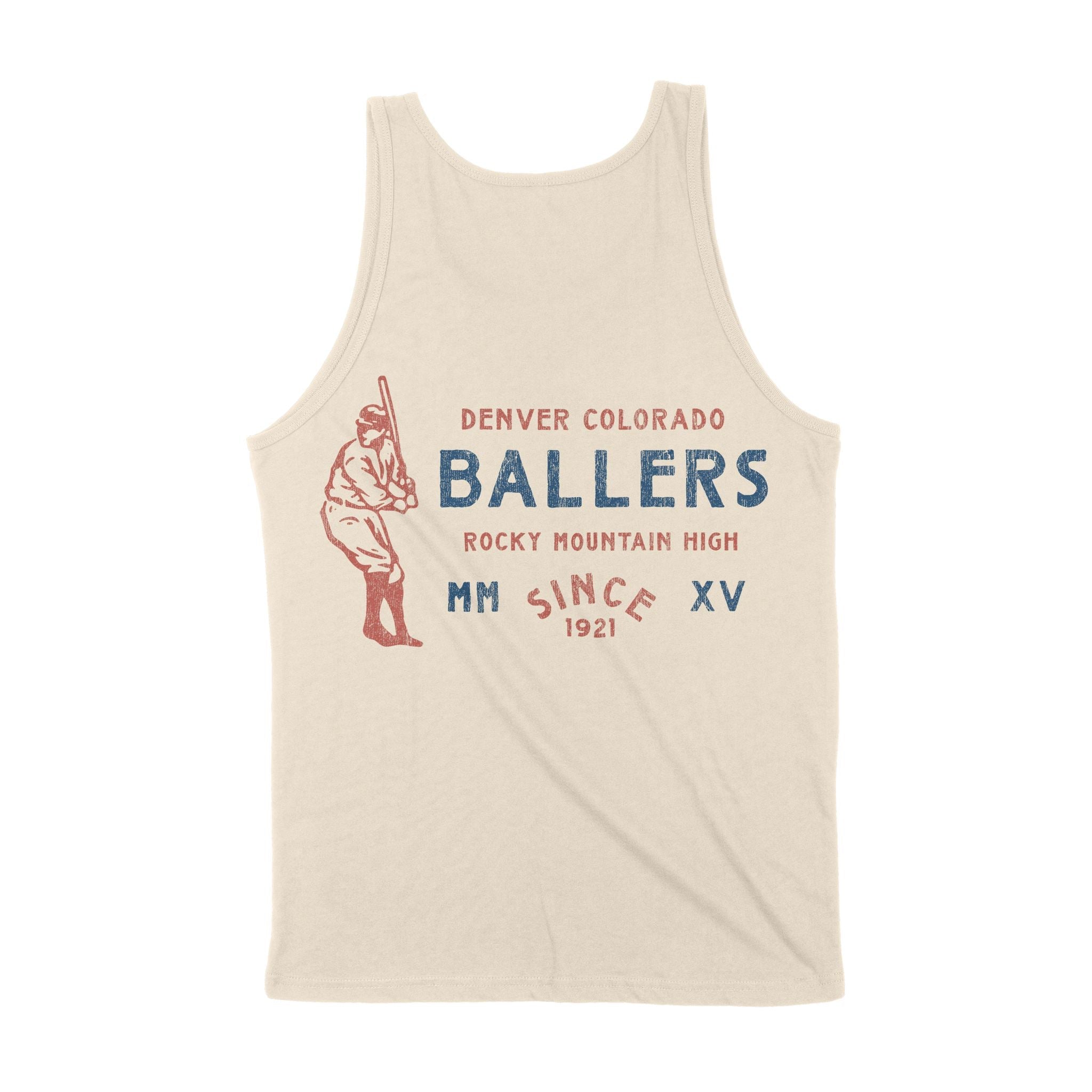 Denver Baseballer Tank Top Natural back