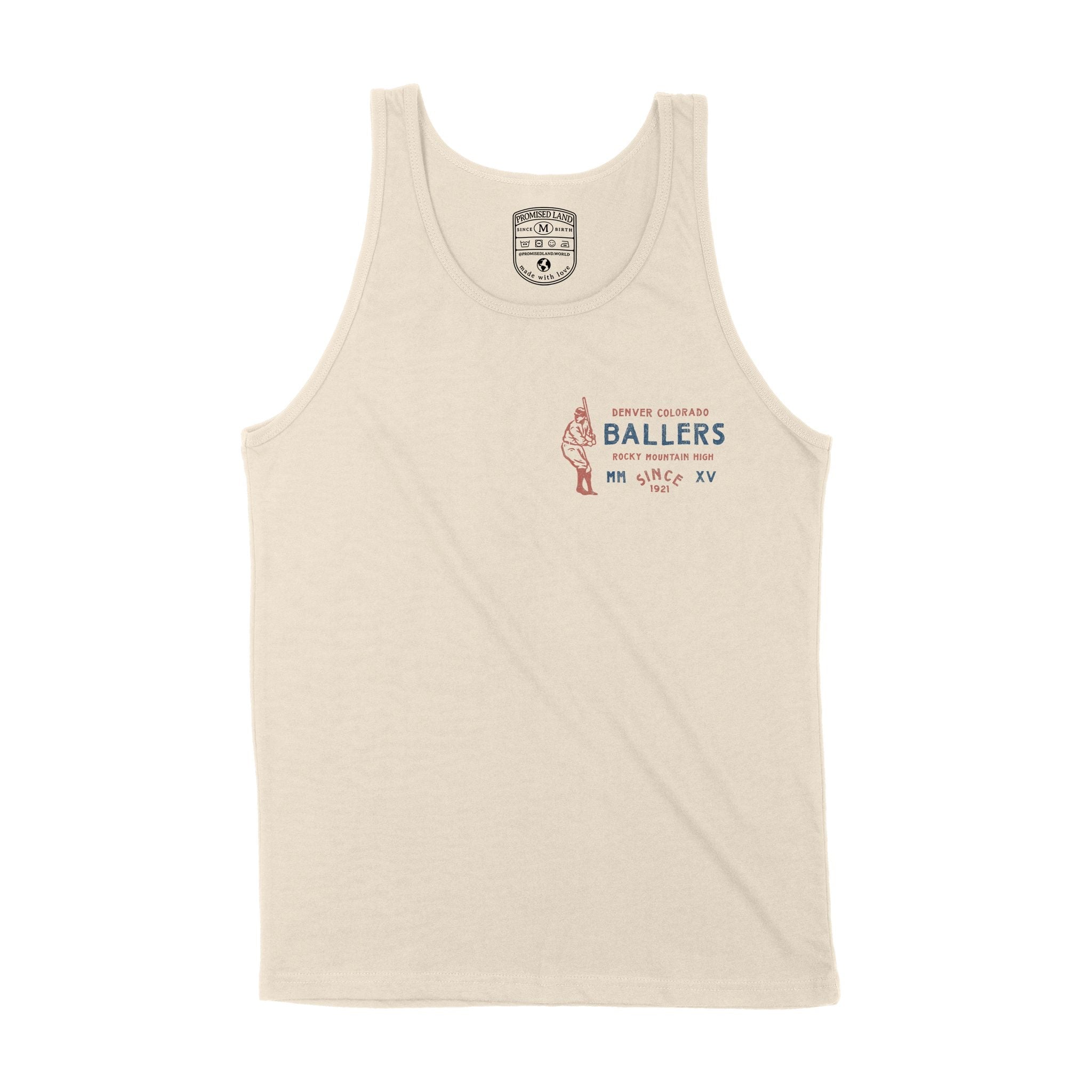Denver Baseballer Tank Top Natural front
