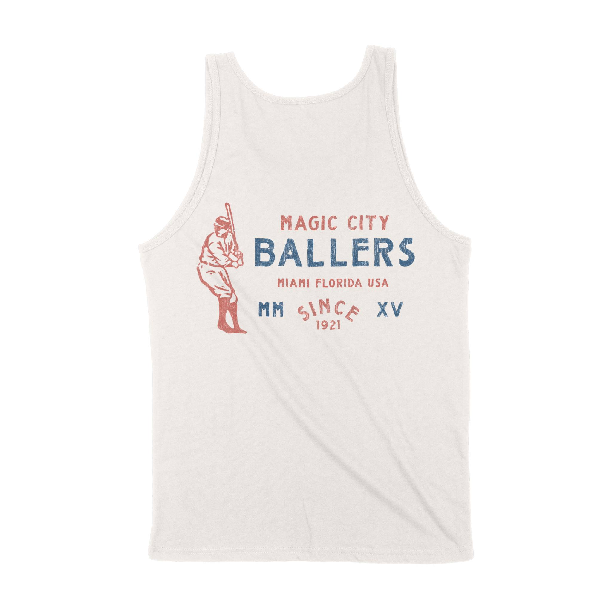 Miami Baseballer Tank Top in Vintage - back view