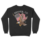 Denver Crewneck in Black - back view
