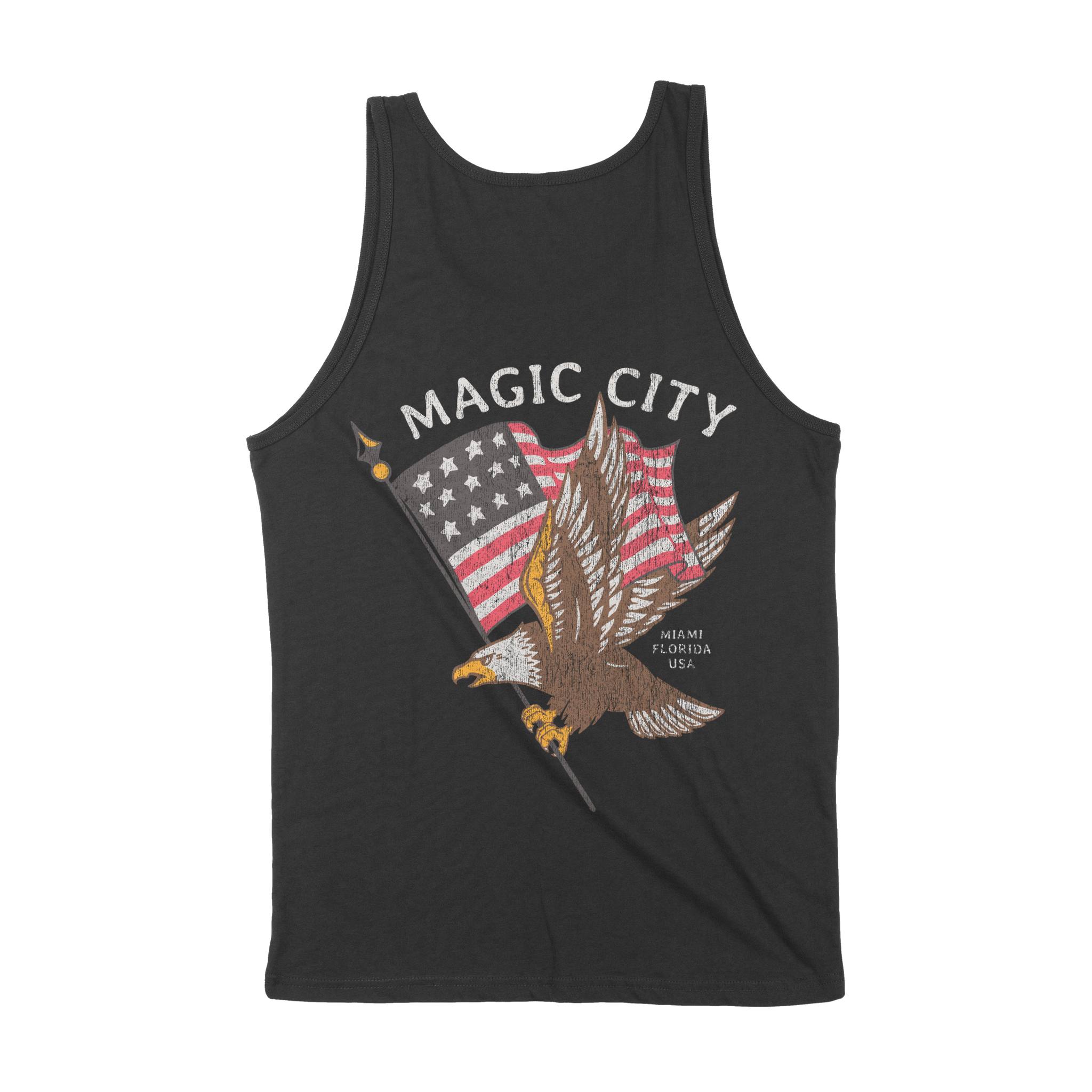 Miami Tank Top in Black - back view