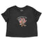 New York Cropped Tee in Black - front view