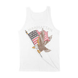 New York Eagle Flag Tank Top in White - back view