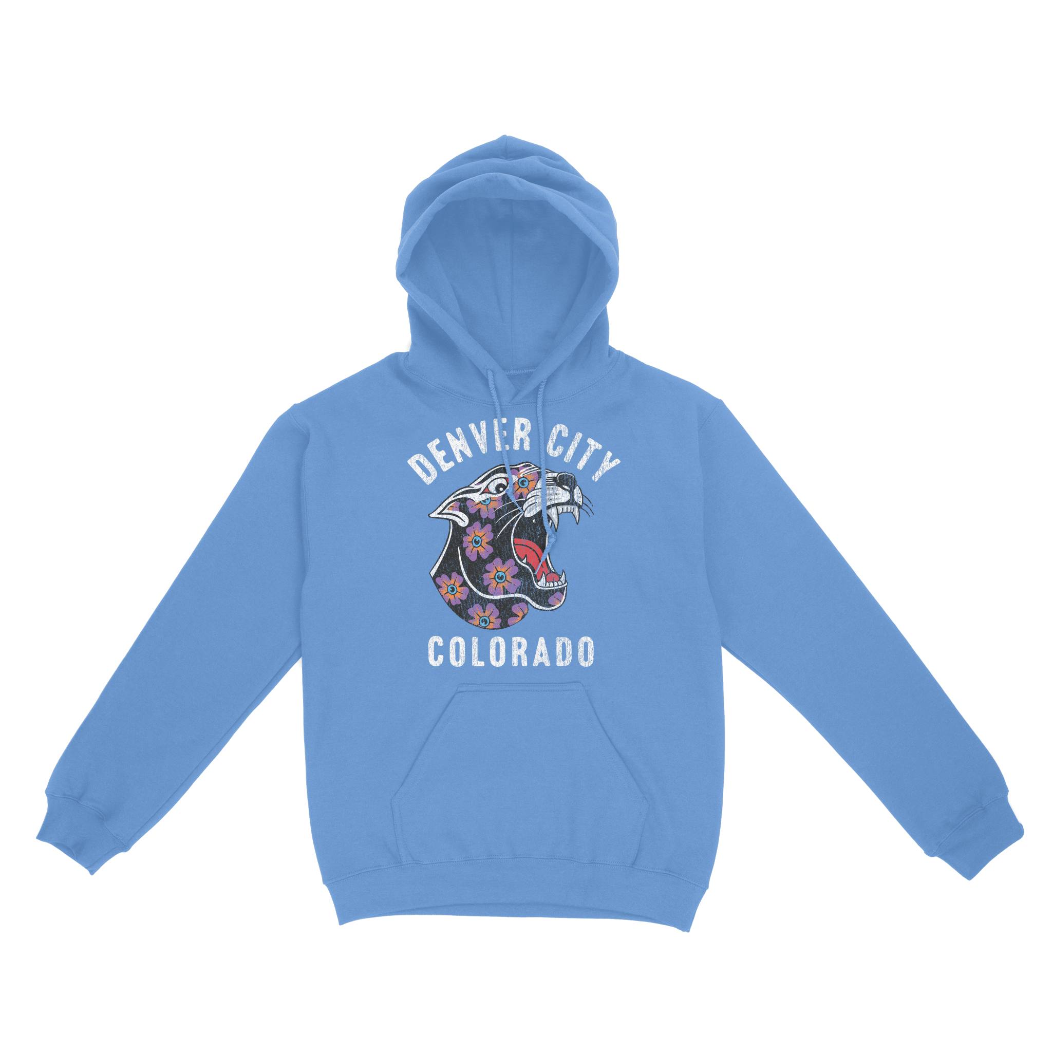 Denver Hoodie in Carolina Blue - front view