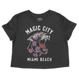 Miami Panther Cropped Tee Black front