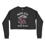 Miami Cropped Crew in Black - front view