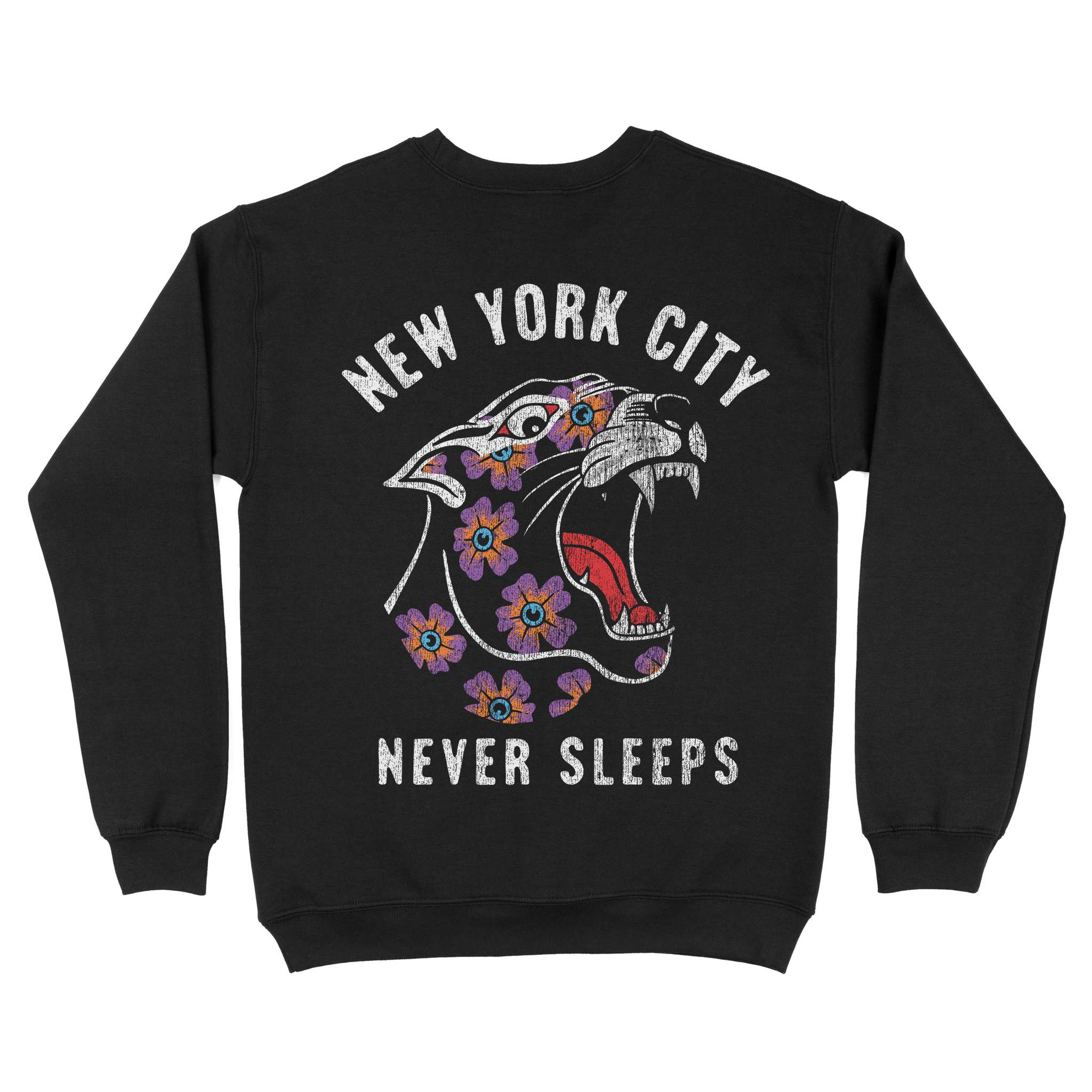 New York Panther Crewneck Black back