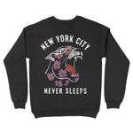New York Crewneck in Black - back view