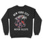 New York Crewneck in Black - back view