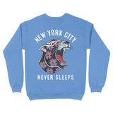 New York Crewneck in Carolina Blue - back view
