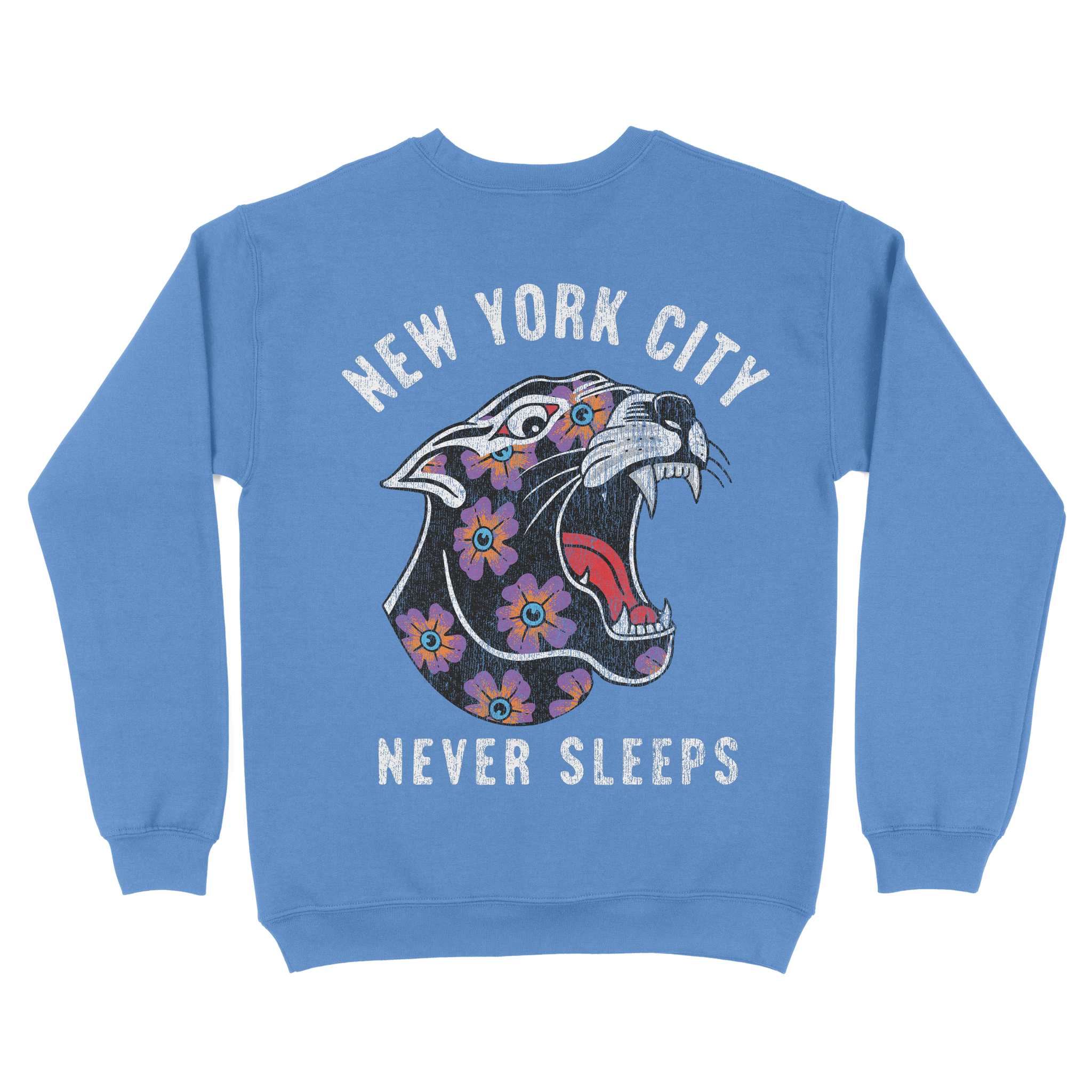 New York Panther Crewneck Carolina_Blue back