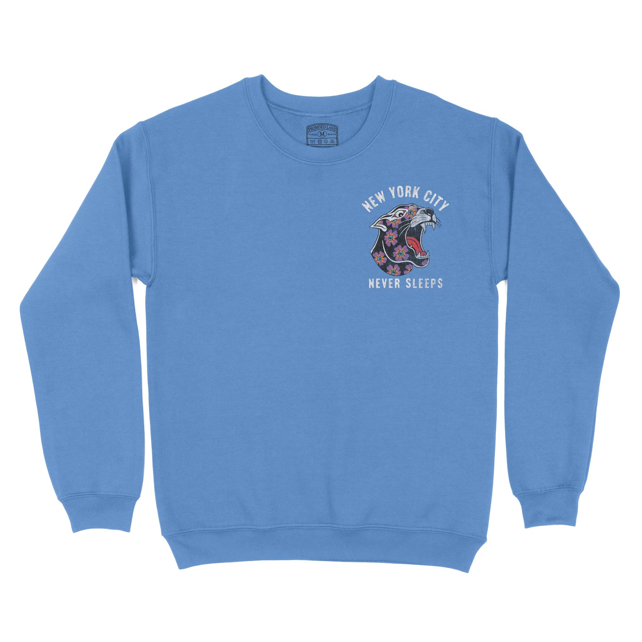 New York Panther Crewneck Carolina_Blue front