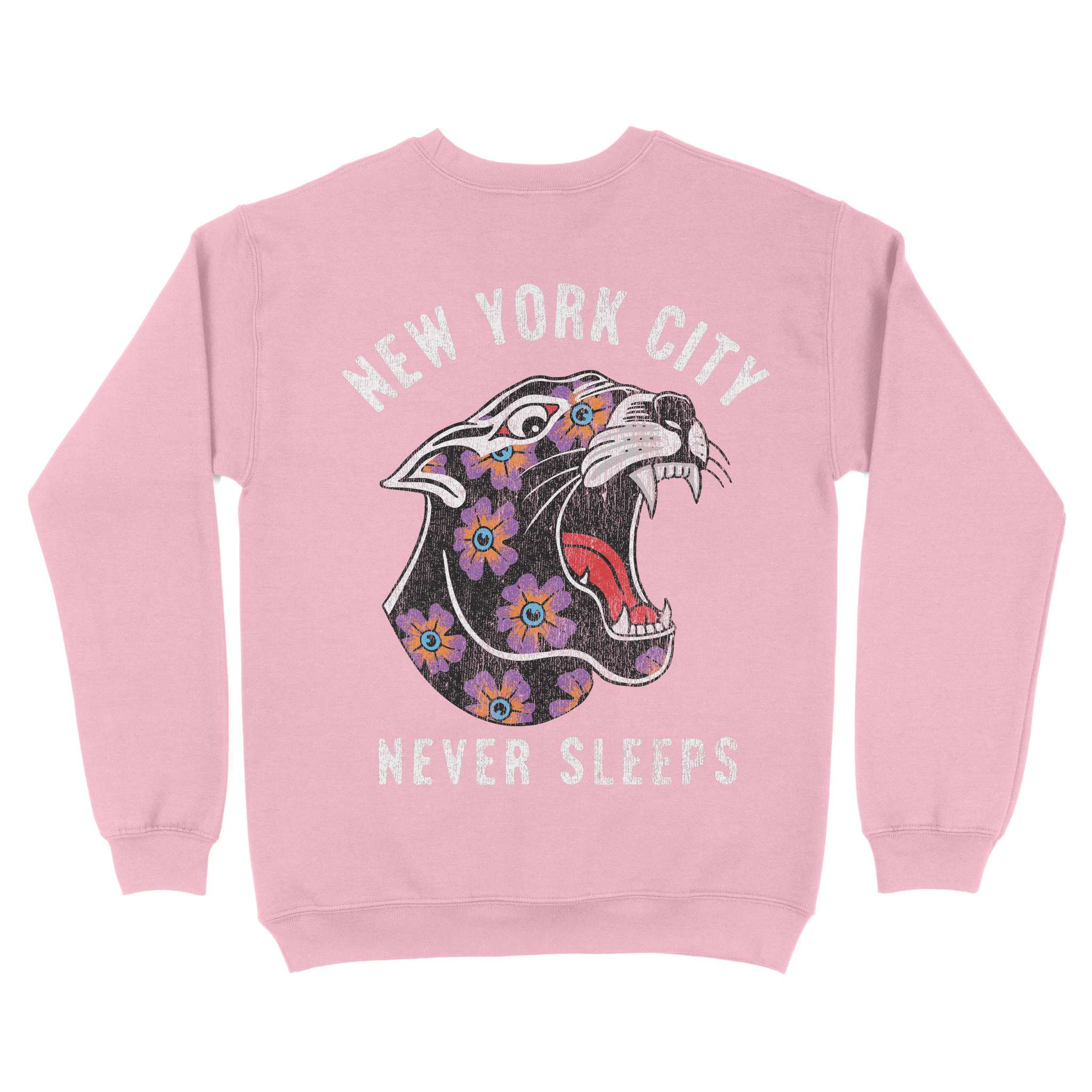 New York Panther Crewneck Light_Pink back