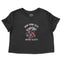 New York Cropped Tee in Black - front view