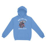 New York Hoodie in Carolina Blue - front view