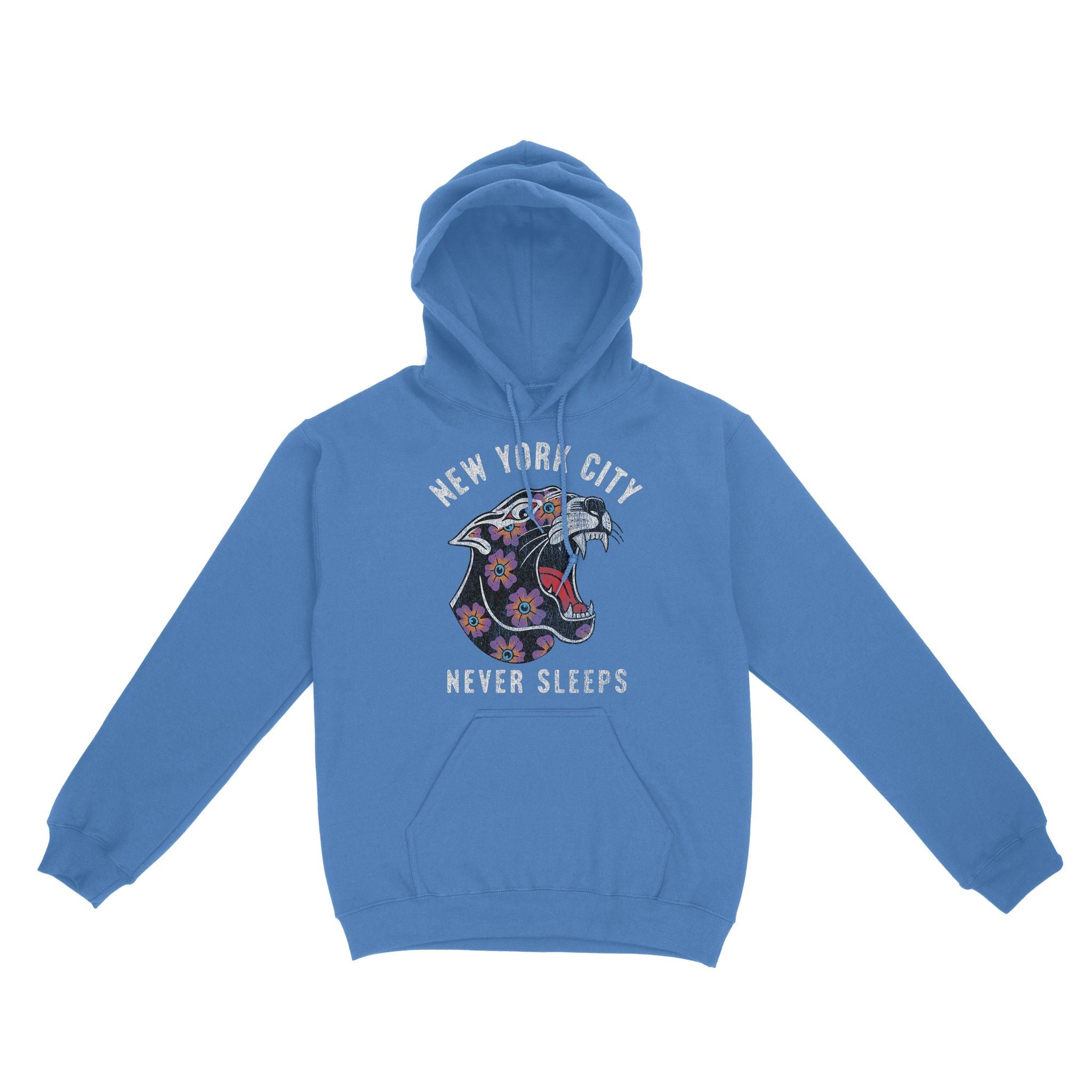 New York Panther Hoodie Carolina_Blue front